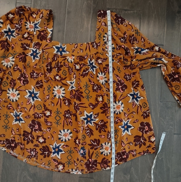 Sonoma Floral Print Square Neck Peasant Blouse NWT - Picture 11 of 12